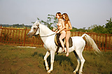Two_sexy_chicks_and_a_white_horse_-_clean (1/9)