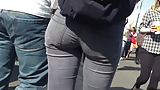 Teens sexy ass & butt in grey jeans (9)