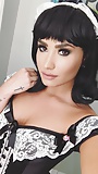 Demi Lovato as Sexy Maid - Halloween 2016 (6)