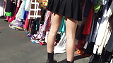 Hot teen girl in short black skirt with nice legs (24/30)