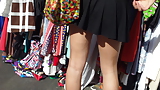Hot teen girl in short black skirt with nice legs (22/30)