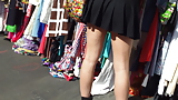 Hot teen girl in short black skirt with nice legs (5/30)