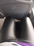 Leggings leather in the bus (5)