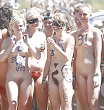 Cute blonde girls at 2015 Roskilde nude run (10)