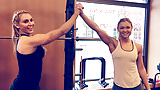 Charlotte_Flair_working_out_with_Fitness_model_Sophia_Thiel_ (7/16)