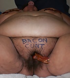 BACON Cunt Creampie for my FAT Hairy Nasty PIG (17)